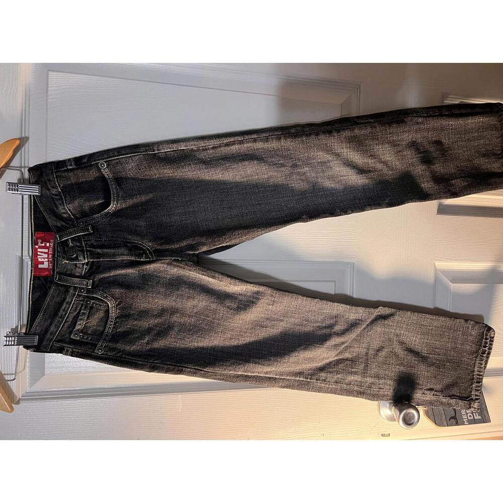 Levi's 514 Slim Straight Black Jeans - Size 10
